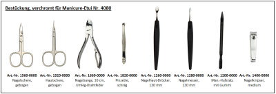 Maniküre Etui 9 tlg 4080 von Kniebes