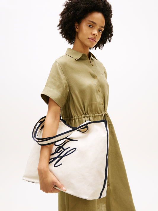 Shopper TH Summer Canvas AW0AW18398 von Tommy Hilfiger - Laure Green