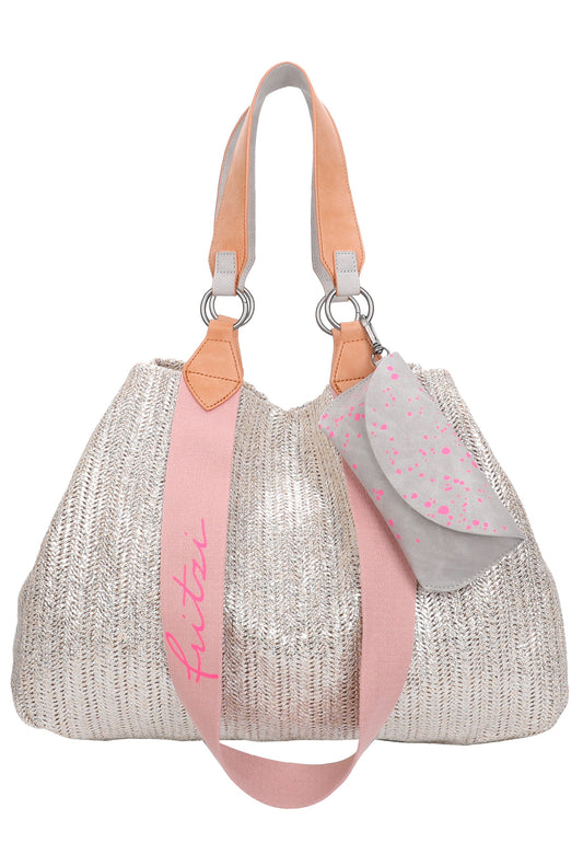 Izzy Medium Limited Painted Straw Schultertasche von Fritzi aus Preussen - Laure Bags and Travel