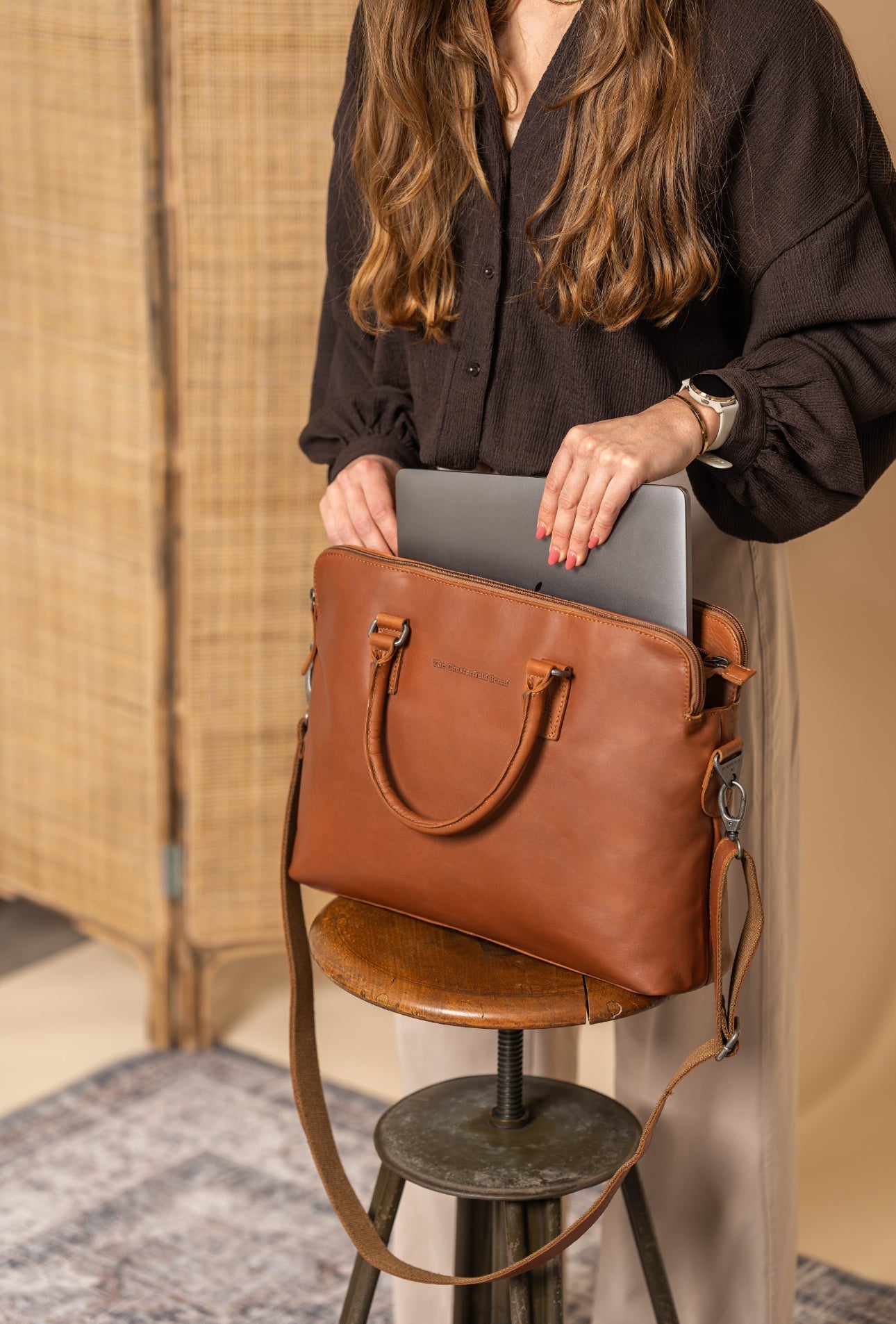 Laptoptasche Cameron Waxed Pull up Leder von The Chesterfield Brand - Laure Bags and Travel
