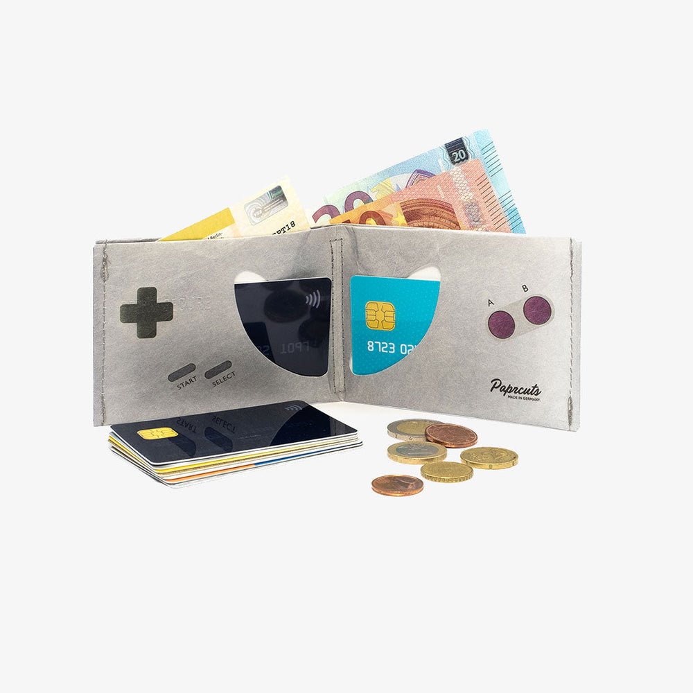 Paprcuts RFID Geldbeutel "Game Boy !" aus reißfestem Tyvek - Papier - Alternative - Laure Bags and Travel