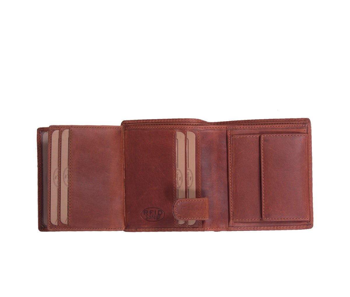Billfold High Carl Cow Wax Pull Up - Laure Bags and Travel