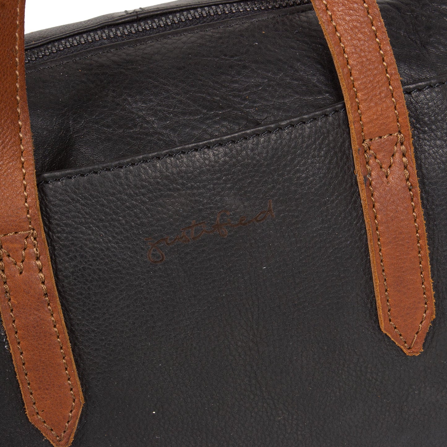 "Dyon" 12.1344 Bowlingbag round zip 2 tone 26x12x20cm von Justified - Laure Bags and Travel