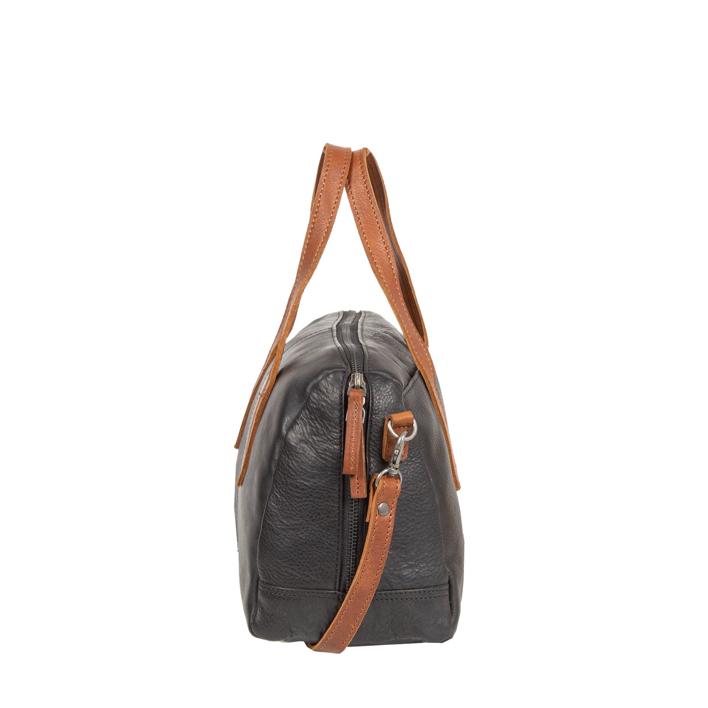 "Dyon" 12.1344 Bowlingbag round zip 2 tone 26x12x20cm von Justified - Laure Bags and Travel