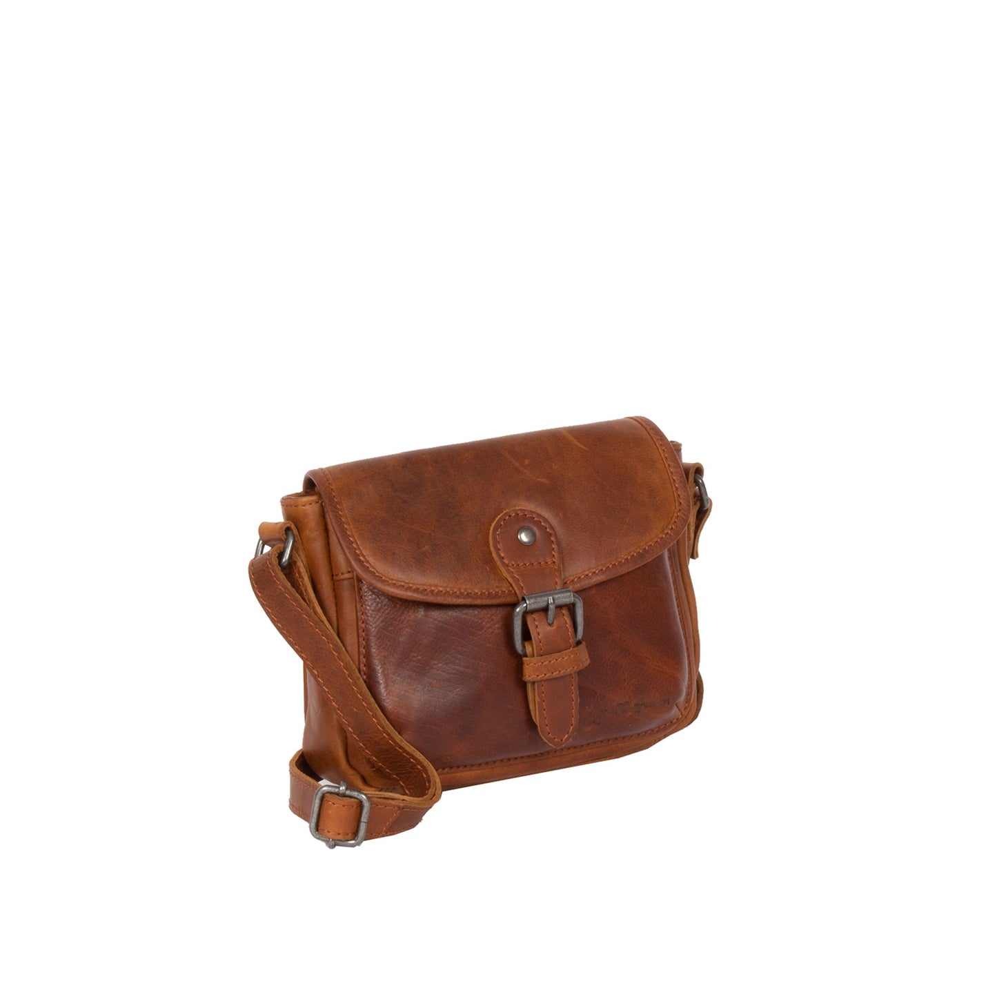 Mia cognac shoulderbag small 20x6x14cm - Laure Bags and Travel
