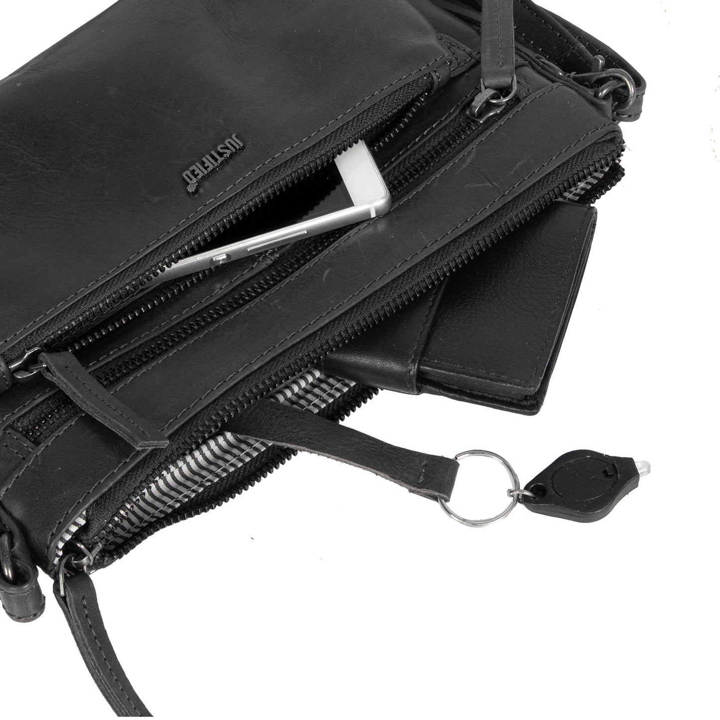 "Nynke" 12.1311 medium front pocket shoulderbag 24x2x17cm von Justified - Laure Bags and Travel