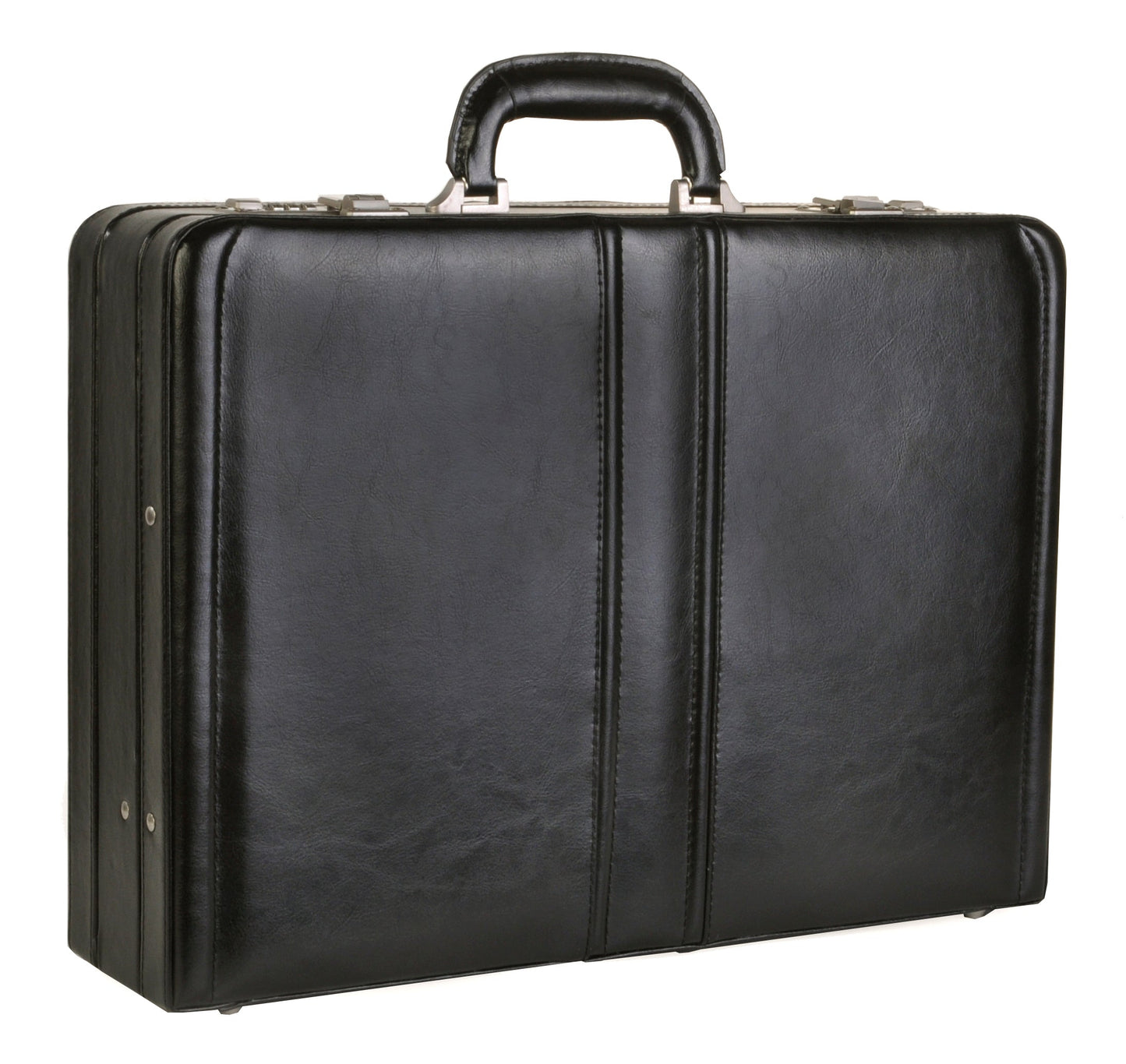 Schwarzer Aktenkoffer aus Rindspaltleder 1205 von Dermata - Laure Bags and Travel