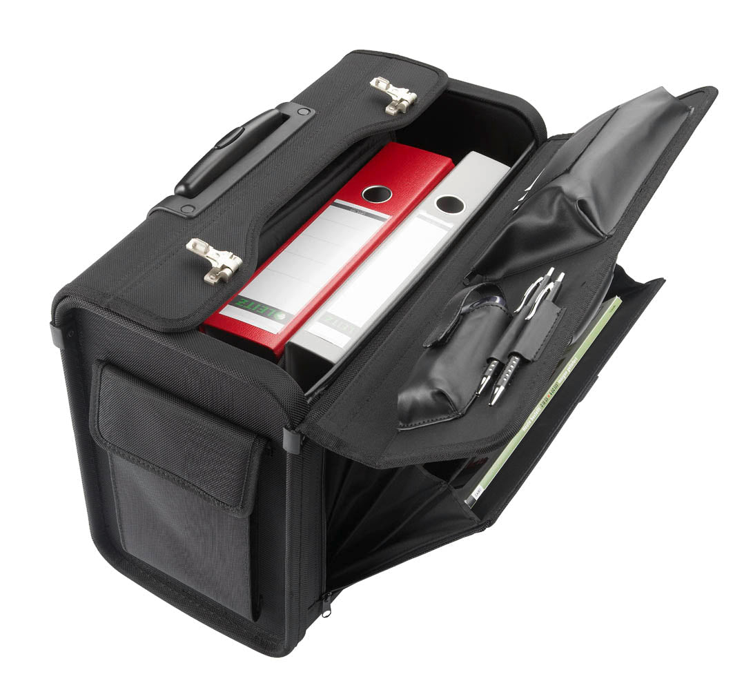 Schwarzer Pilotenkoffer aus Nylon 1340NY von Dermata - Laure Bags and Travel