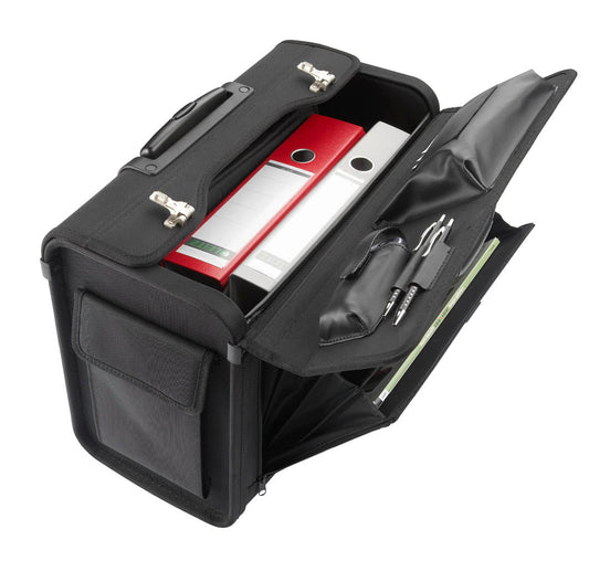 Schwarzer Pilotenkoffer aus Nylon 1340NY von Dermata - Laure Bags and Travel