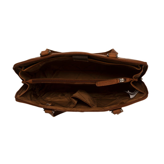 Shoulderbag Large Flint Cow Wax Pull Up - Laure Bags and Travel