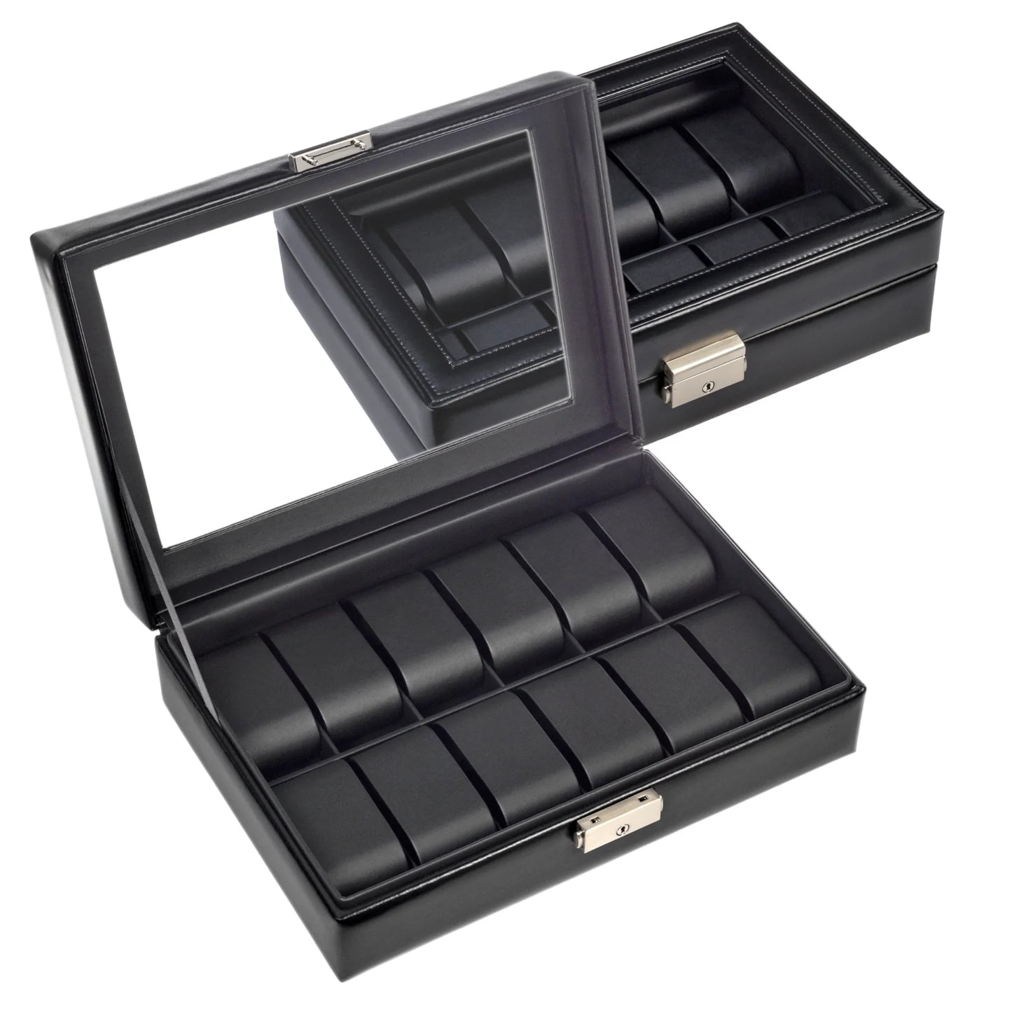 Uhrenetui black exclusive für 12 Uhren 2119.0104 von Sacher