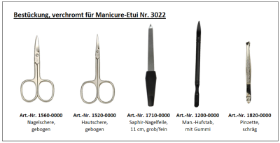Maniküre Etui 5 tlg 4020 von Kniebes