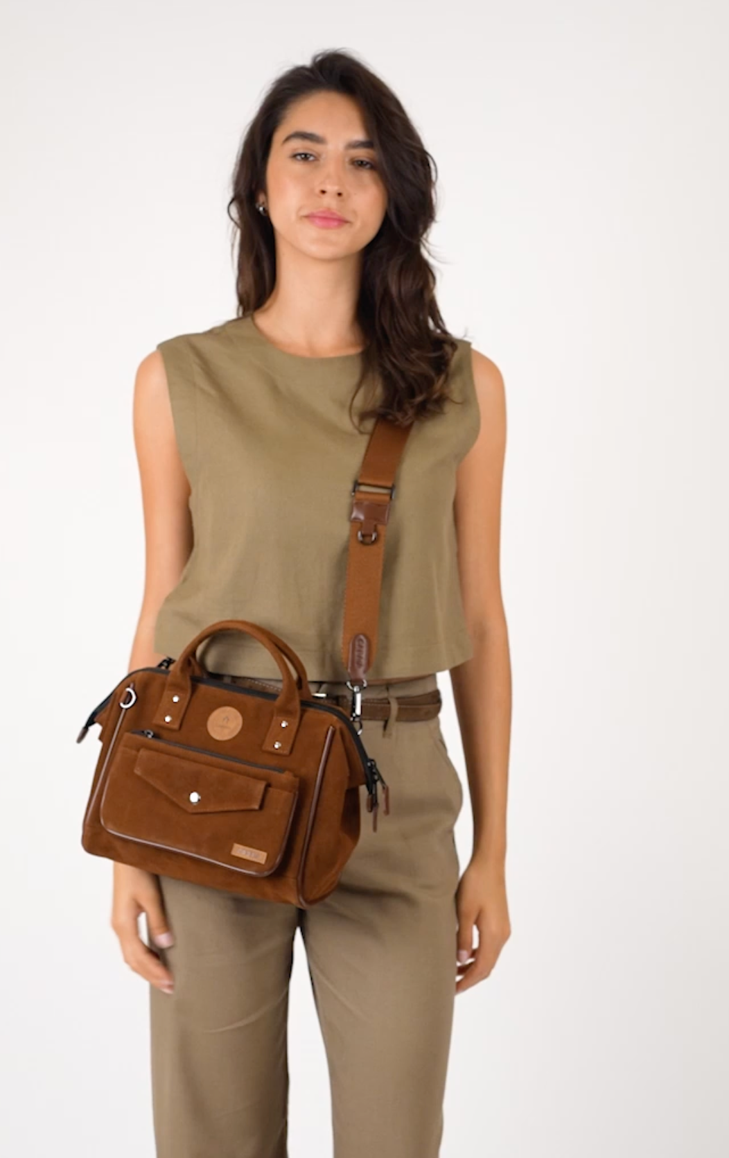 Umhängetasche Crossbody vegan suede von Cabaia
