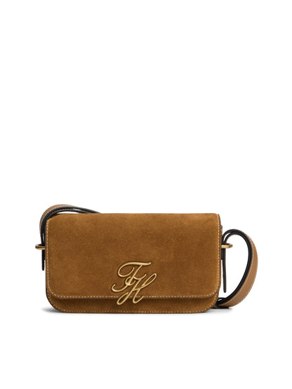 Umhängetasche Script Leather Suede AW0AW19326 von Tommy Hilfiger - Laure Green