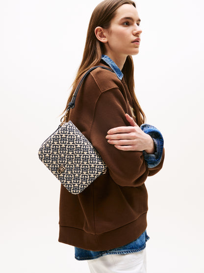 Schultertasche TH Jacquard Flap AW0AW17447 von Tommy Hilfiger