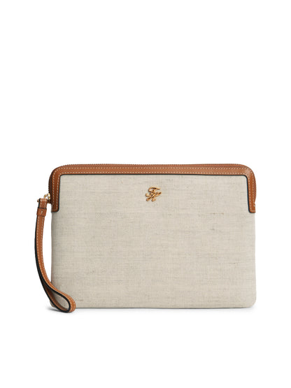 Handgelenktasche TH Script canvas AW0AW18707 von Tommy Hilfiger - Laure Green