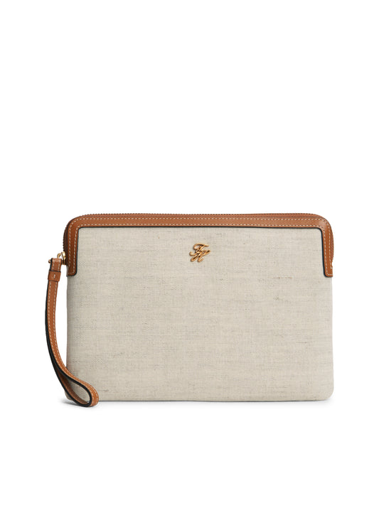 Handgelenktasche TH Script canvas AW0AW18707 von Tommy Hilfiger - Laure Green