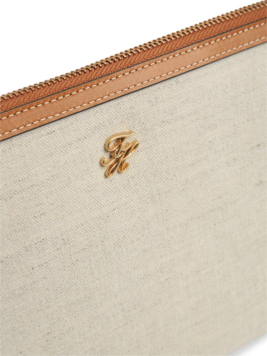 Handgelenktasche TH Script canvas AW0AW18707 von Tommy Hilfiger - Laure Green