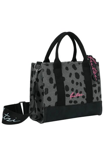 IZZY09 - Limited - Black - Spotty Canvas Shopper von Fritzi aus Preussen - Laure Bags and Travel