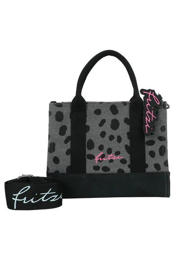 IZZY09 - Limited - Black - Spotty Canvas Shopper von Fritzi aus Preussen - Laure Bags and Travel