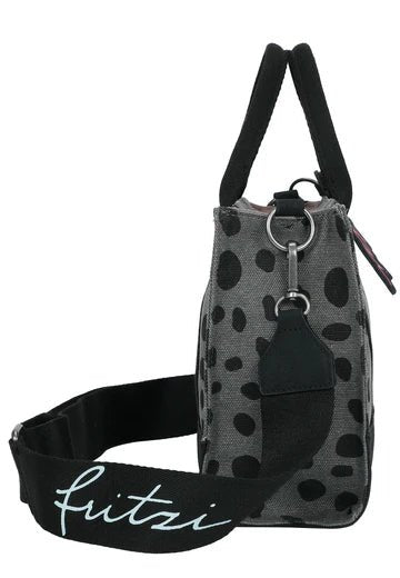 IZZY09 - Limited - Black - Spotty Canvas Shopper von Fritzi aus Preussen - Laure Bags and Travel