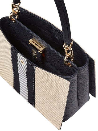 Shopper mini TH Her Canvas Stripe AW0AW17435 von Tommy Hilfiger - Laure Bags and Travel
