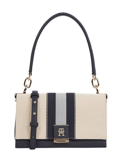 Umhängetasche TH Her Med Canvas Stripe AW0AW17404 von Tommy Hilfiger - Laure Bags and Travel