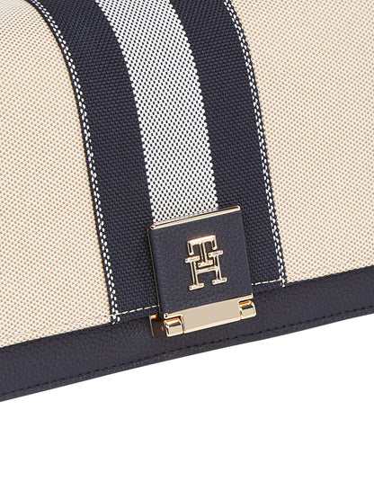 Umhängetasche TH Her Med Canvas Stripe AW0AW17404 von Tommy Hilfiger - Laure Bags and Travel