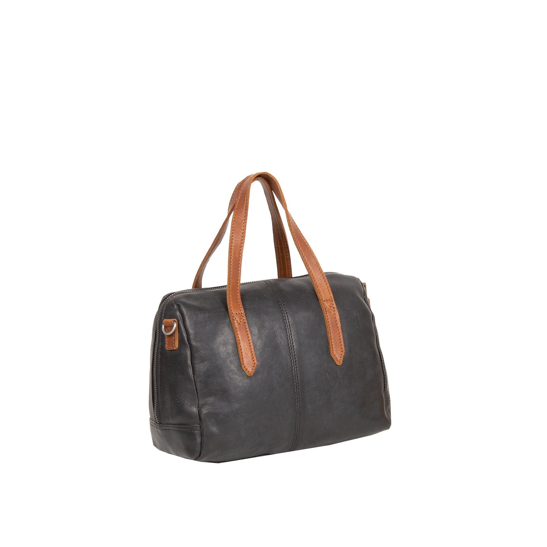 "Dyon" 12.1344 Bowlingbag round zip 2 tone 26x12x20cm von Justified - Laure Bags and Travel