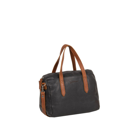 "Dyon" 12.1344 Bowlingbag round zip 2 tone 26x12x20cm von Justified - Laure Bags and Travel