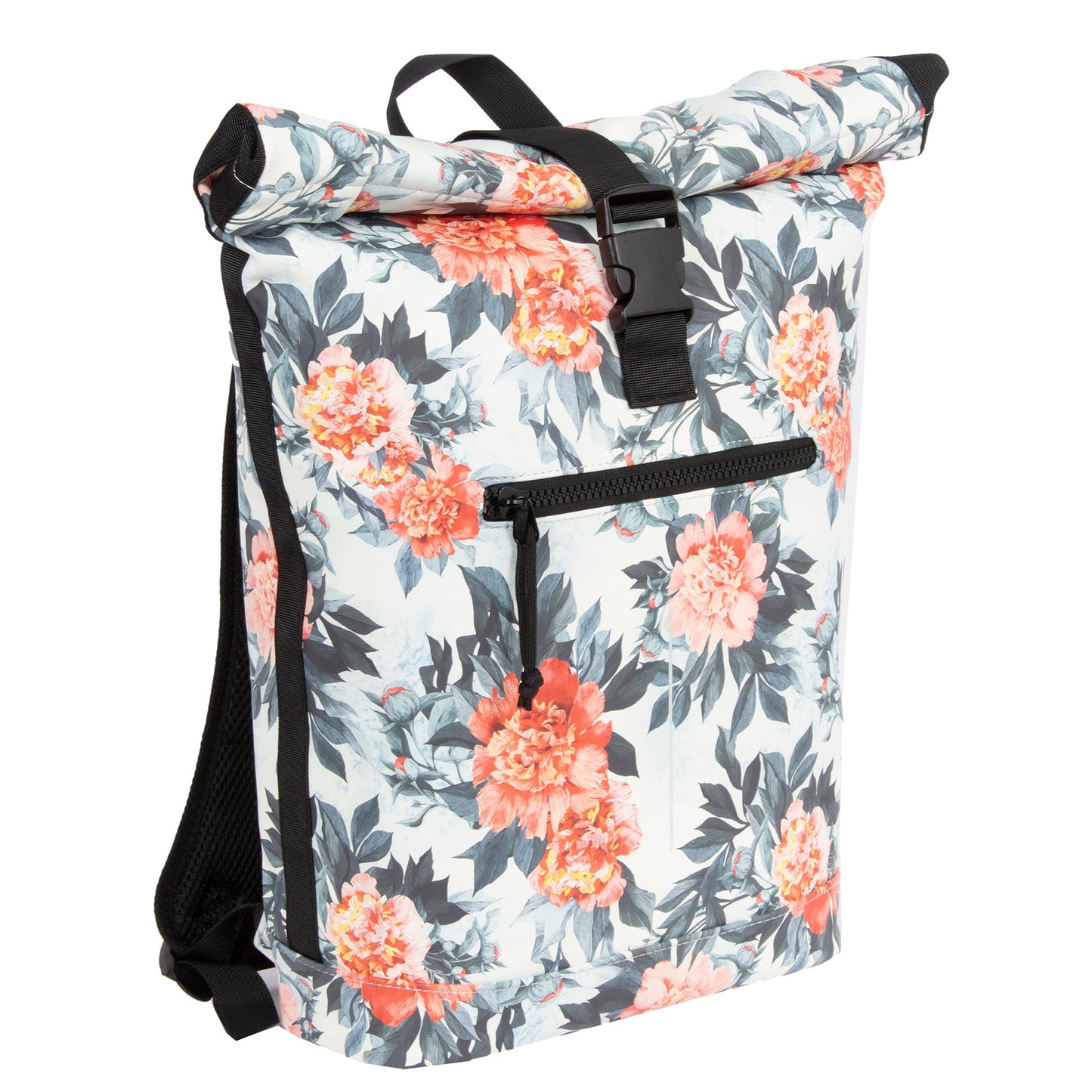 "Flora" white rol backpack 16L 30x12x43cm von New Rebels - Laure Bags and Travel