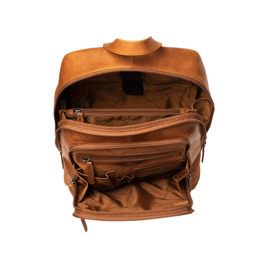 Laptop Backpack James Cow Wax Pull Up - Laure Bags and Travel