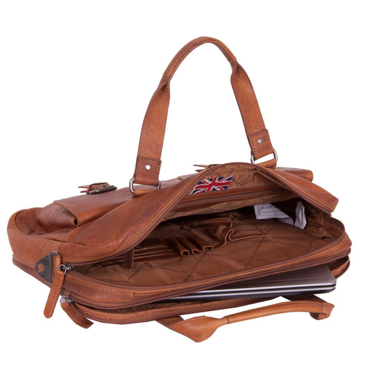 Laptopbag large Dylan Cow Wax Pull Up - Laure Bags and Travel