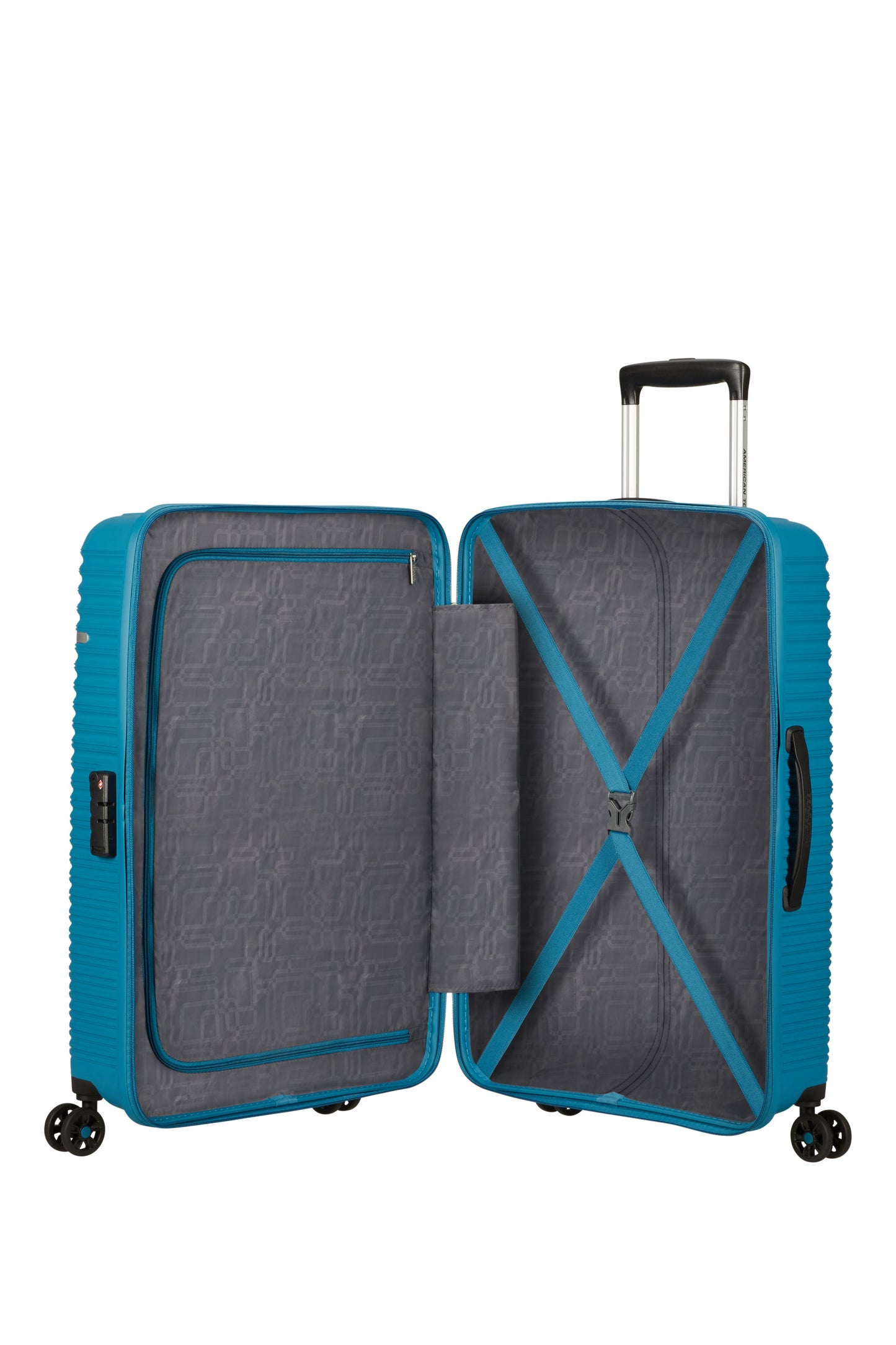 LIFTOFF Trolley mit 4 Rollen Hartschalen Koffer von American Tourister - Laure Bags and Travel