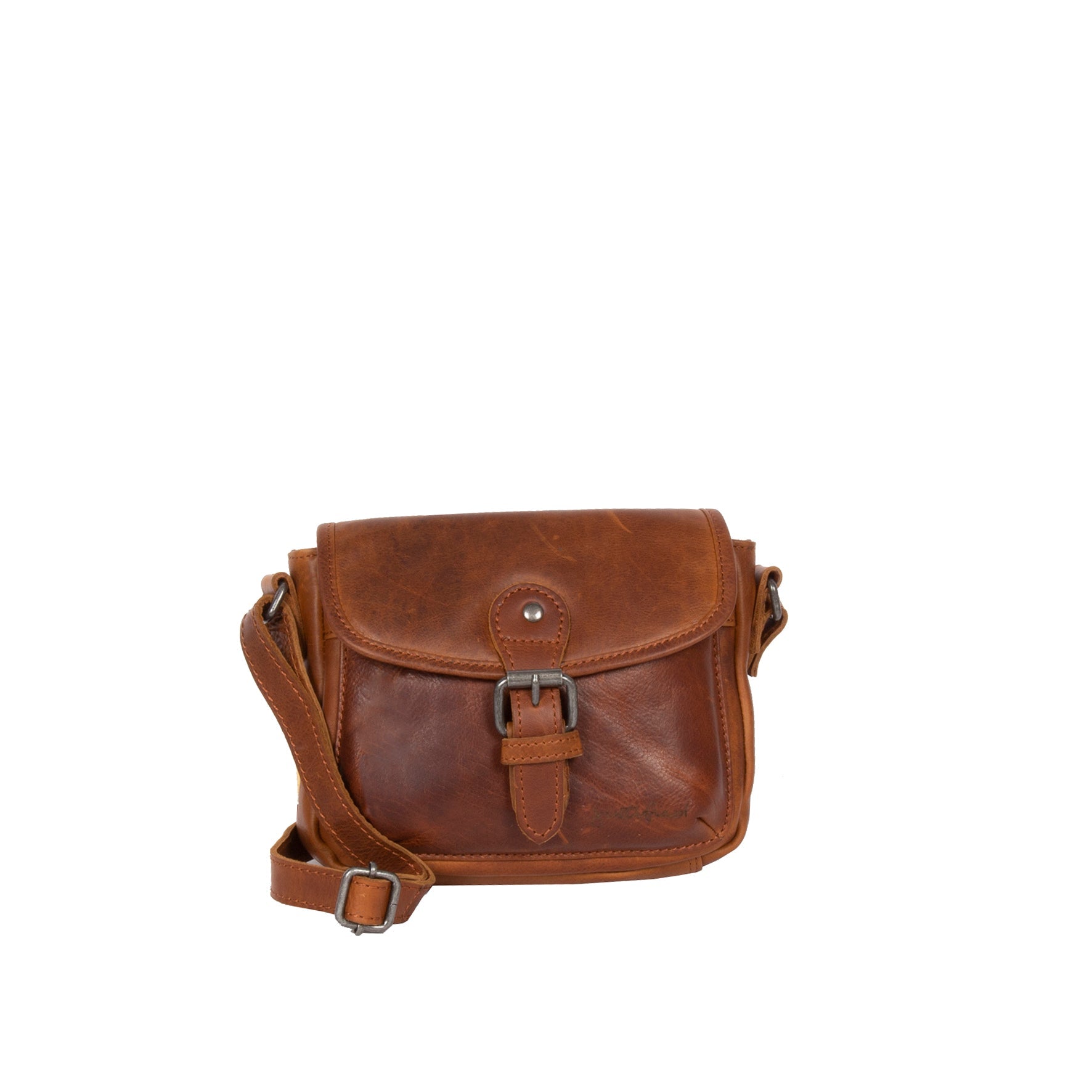 Mia cognac shoulderbag small 20x6x14cm - Laure Bags and Travel