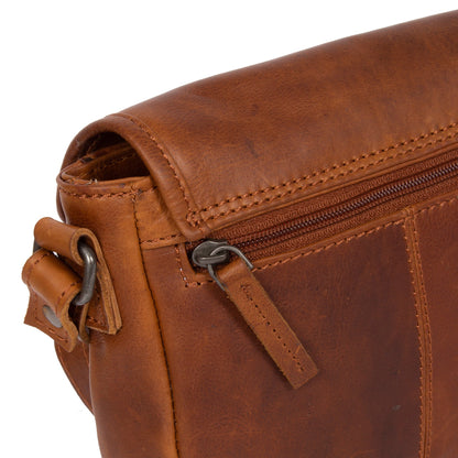 Mia cognac shoulderbag small 20x6x14cm - Laure Bags and Travel