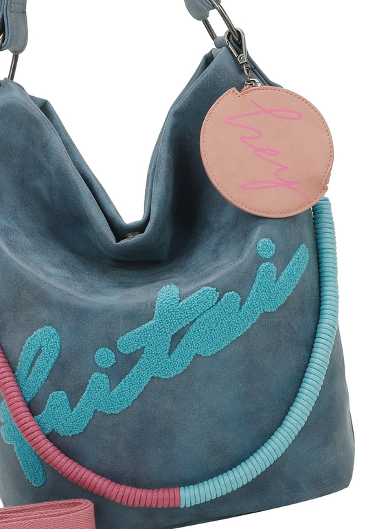 Olga-Limited-Flocked Vintage Schultertasche von Fritzi aus Preussen - Laure Bags and Travel