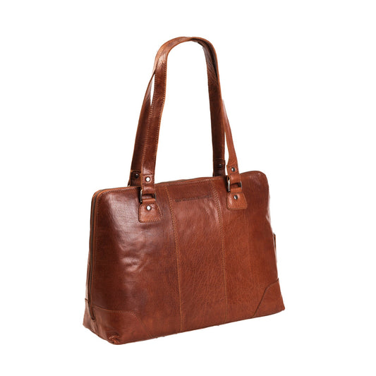 Shoulderbag Resa Antique Buff Crumbled - Laure Bags and Travel