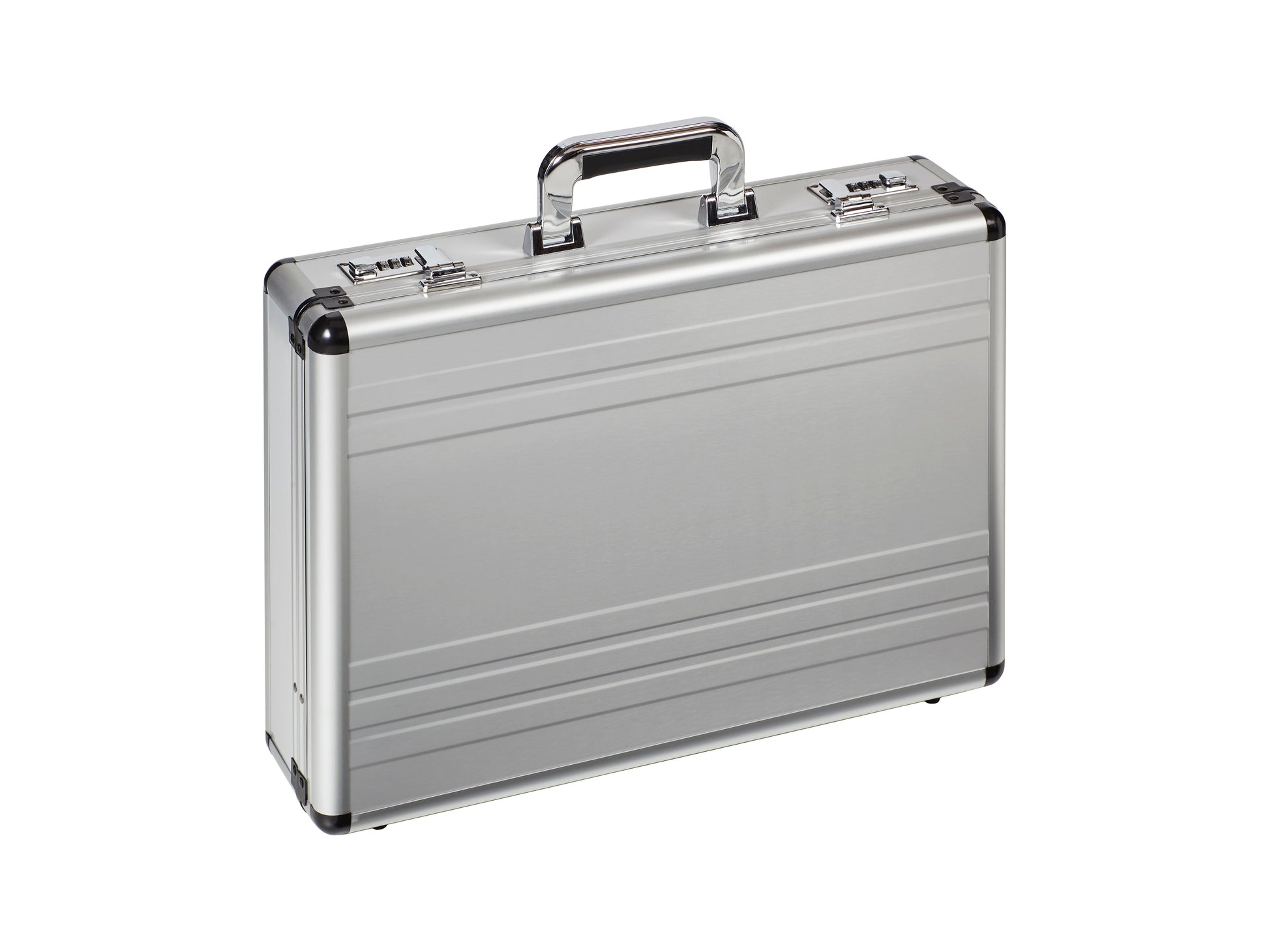 Silberfarbener Aktenkoffer 7201 aus Aluminium von Dermata - Laure Bags and Travel